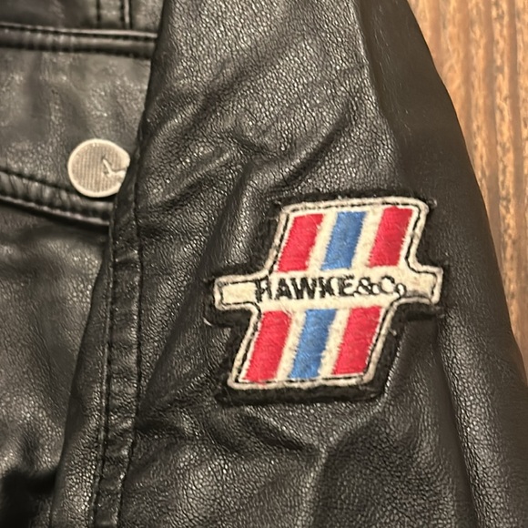 Hawke & Co. Boy’s Leather Jacket with Hood Size 4T EUC - Picture 6 of 7